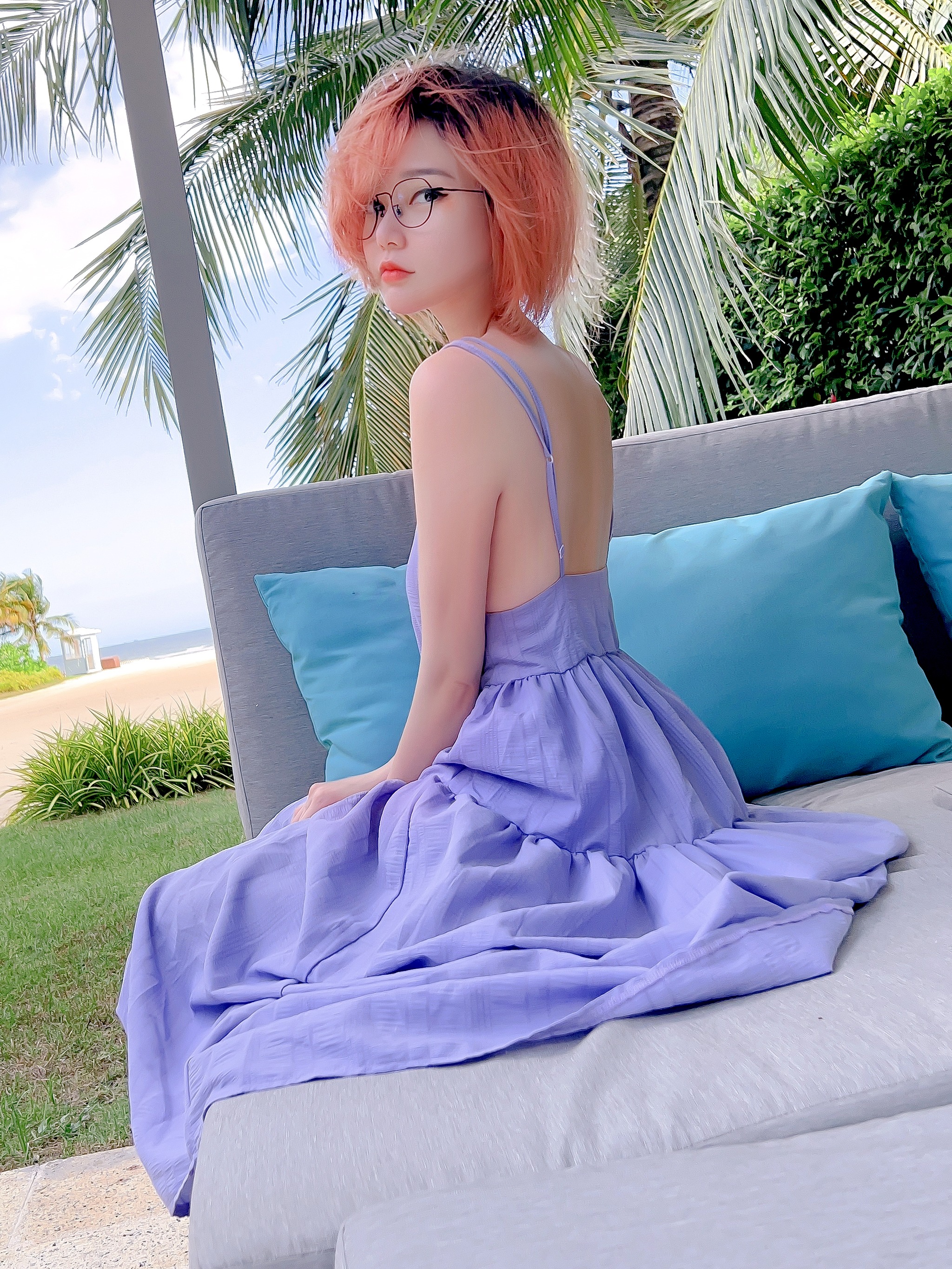 图片[1]-Potato Godzilla – NO.141 Casual VioletDress NSFW [16P]-XikXak